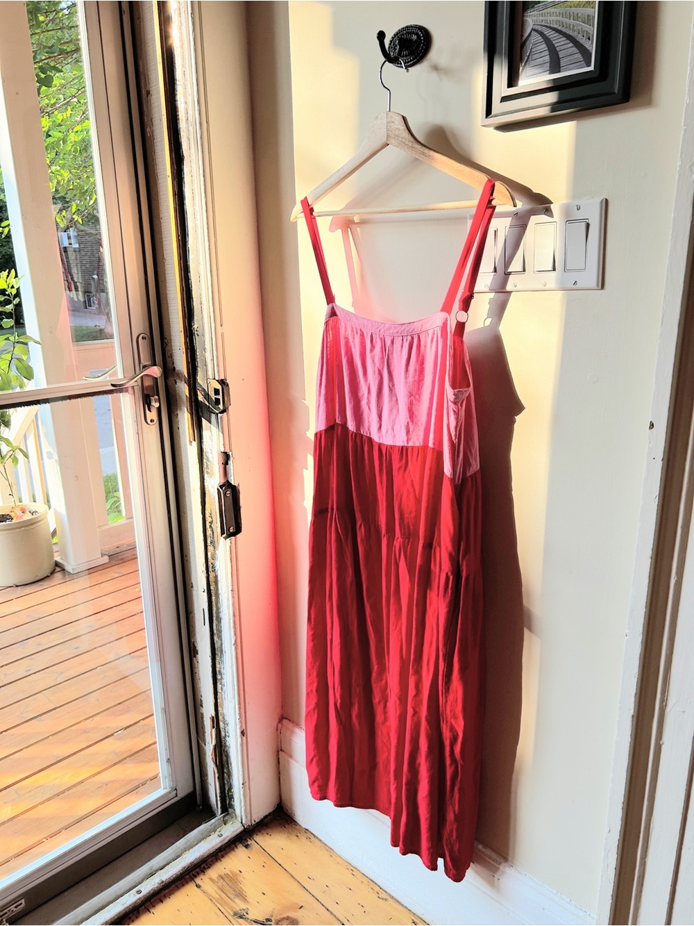 Women's Petal and Pup Pink and Red Two-Tone Dress